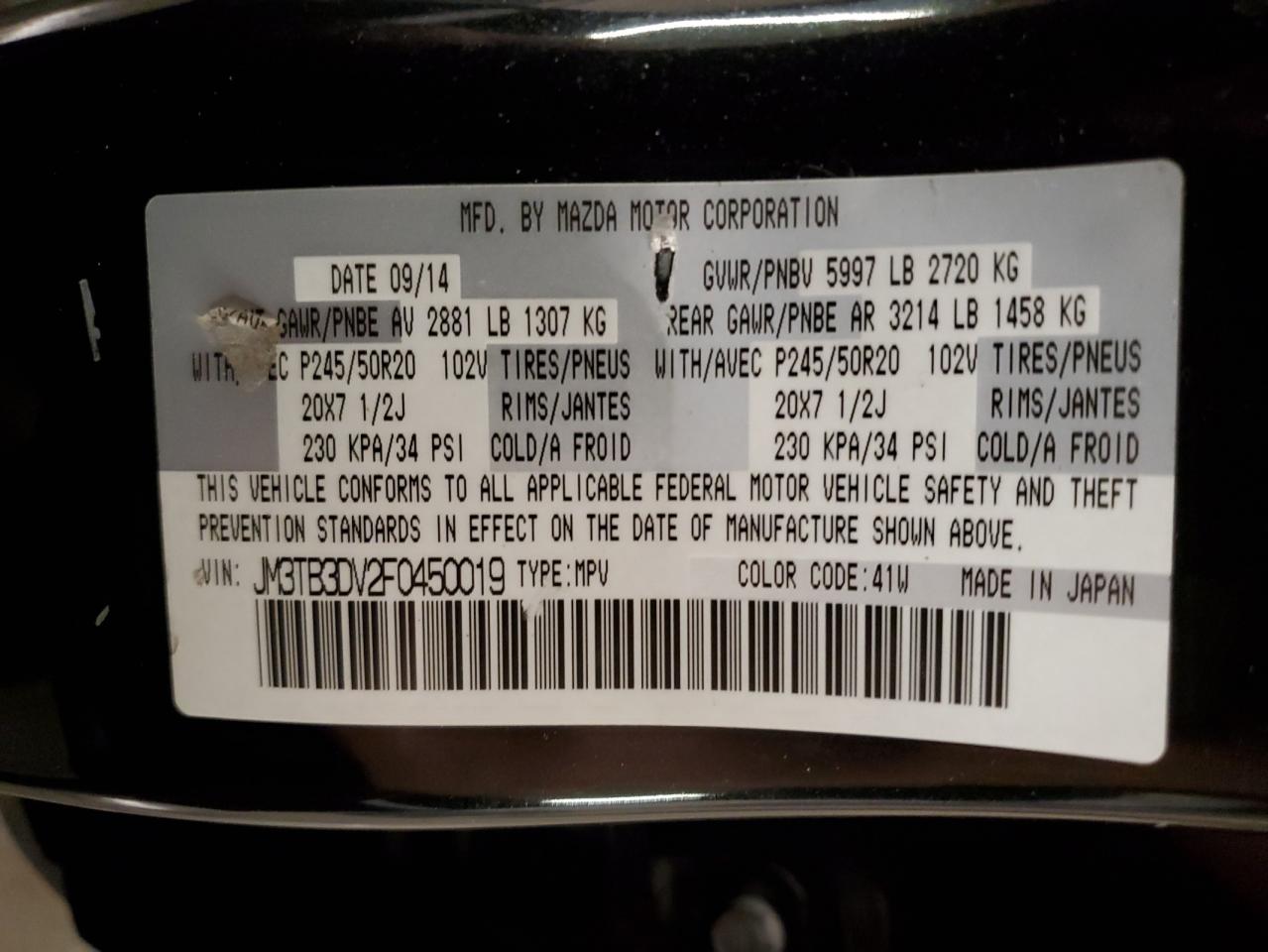 MAZDA CX-9 GRAND TOURING