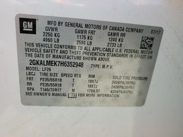 2017 GMC TERRAIN SL - 2GKALMEK7H6352948