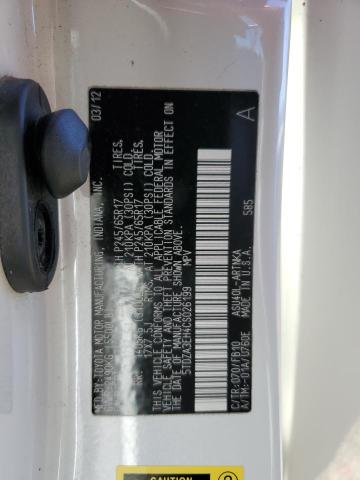 2012 TOYOTA HIGHLANDER - 5TDZA3EH4CS026199