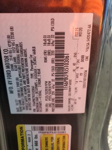 2018 FORD MUSTANG GT - 1FA6P8CF9J5103061