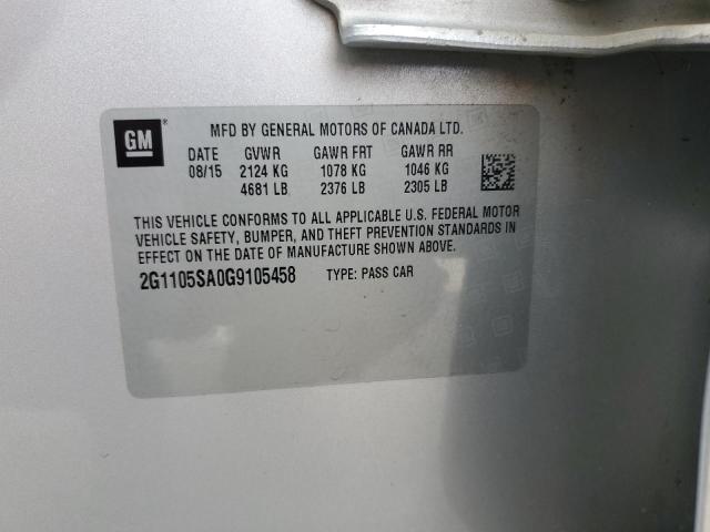 2016 CHEVROLET IMPALA LT 2G1105SA0G9105458