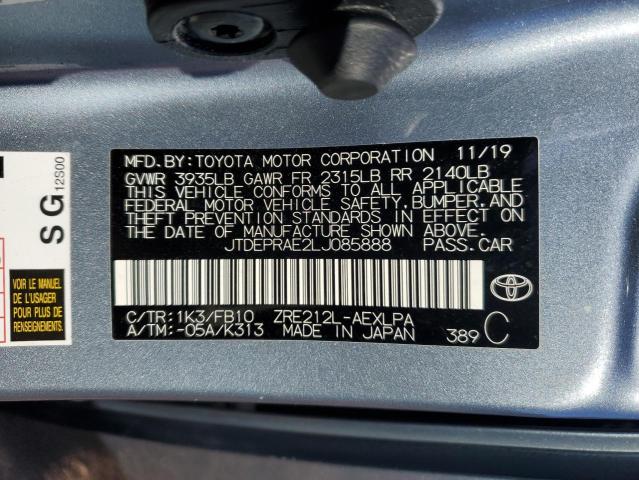 2020 TOYOTA COROLLA LE #3303623935