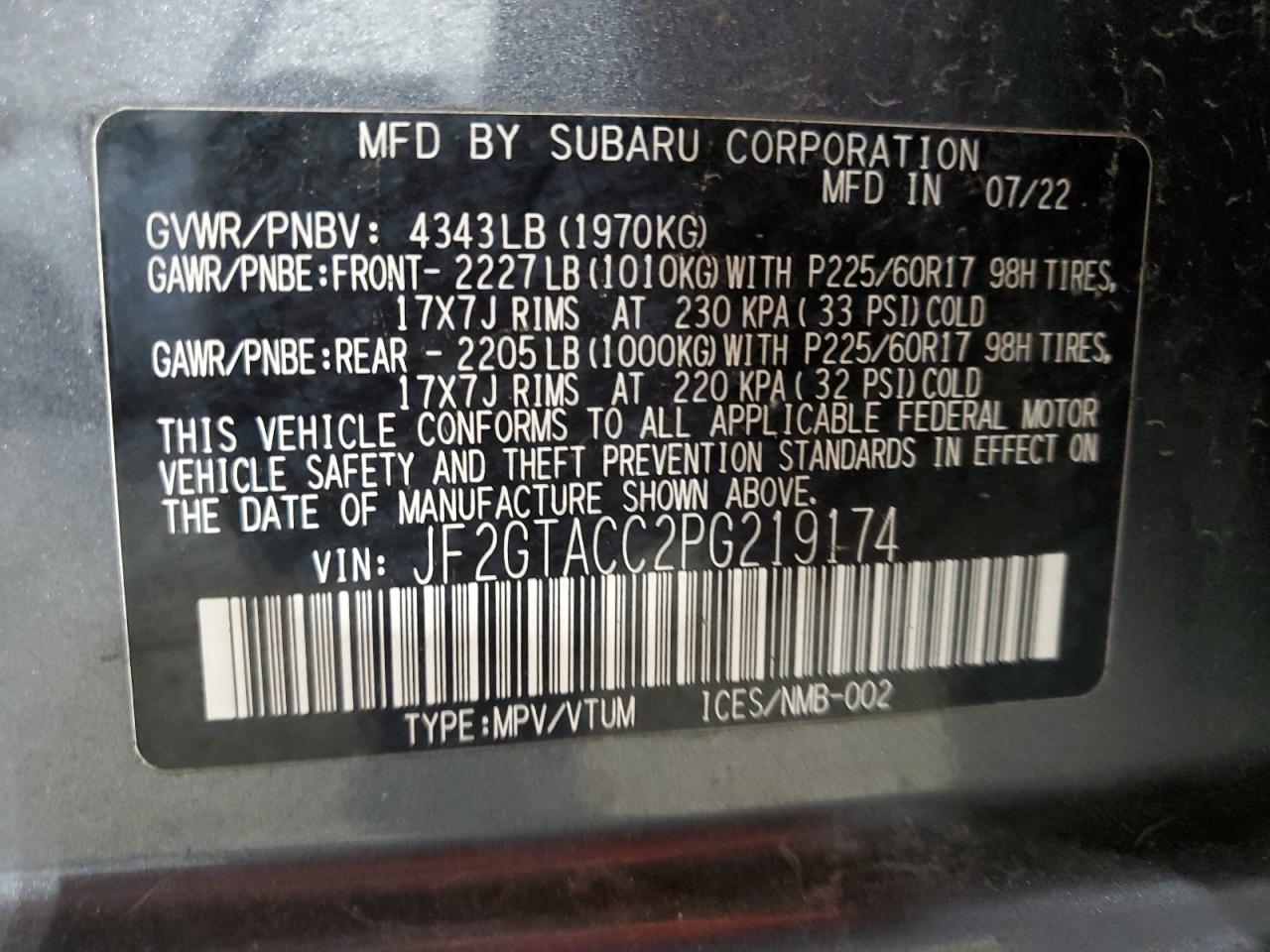 SUBARU CROSSTREK PREMIUM