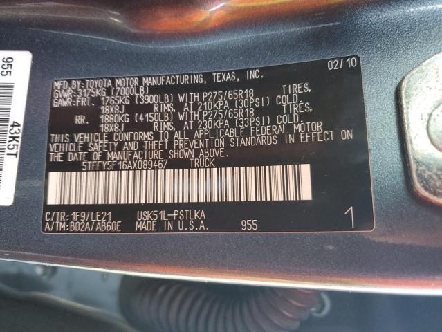 2010 TOYOTA TUNDRA CRE - 5TFFY5F16AX089467