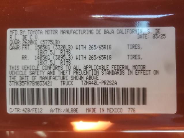 2025 TOYOTA TACOMA DOU #3285940561
