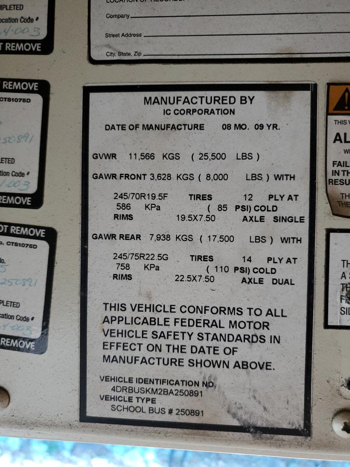Lot #3273801364 2011 INTERNATIONAL CE SERIES SCHOOL
