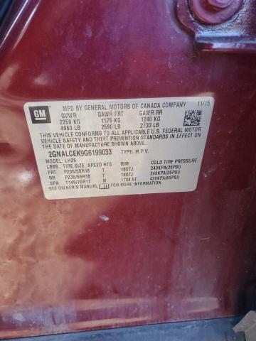 2016 CHEVROLET EQUINOX LT - 2GNALCEK9G6199033