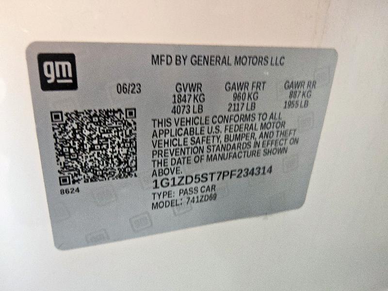 2023 CHEVROLET MALIBU LT - 1G1ZD5ST7PF234314