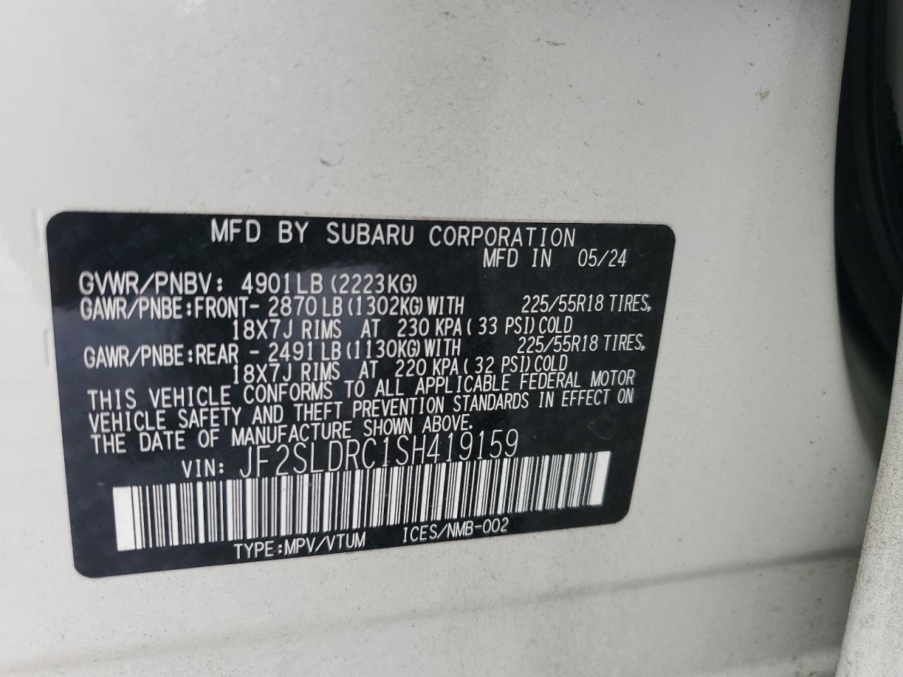 SUBARU FORESTER LIMITED