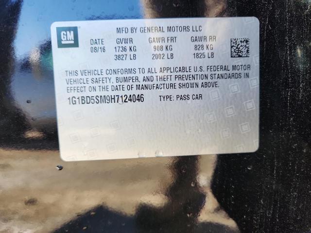 2017 CHEVROLET CRUZE LT - 1G1BD5SM9H7124046