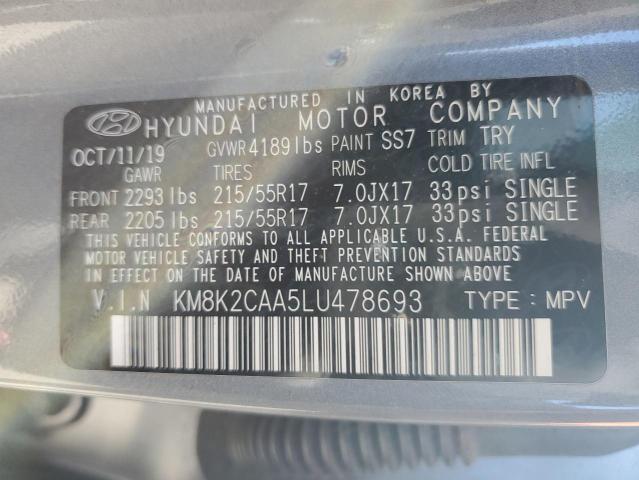 2020 HYUNDAI KONA SEL KM8K2CAA5LU478693