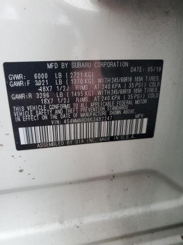 2019 SUBARU ASCENT PREMIUM 4S4WMABD6K3482247