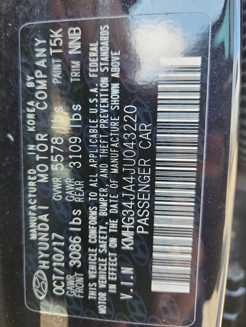 2018 GENESIS G90 PREMIU KMHG34JA4JU043220