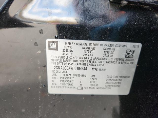 2017 CHEVROLET EQUINOX LT - 2GNALCEK7H6104244