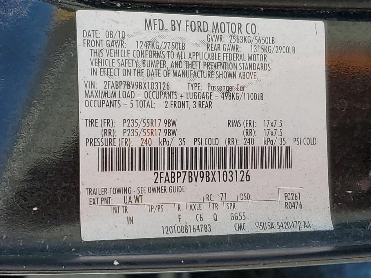 FORD CROWN VICTORIA POLICE INTERCEPTOR