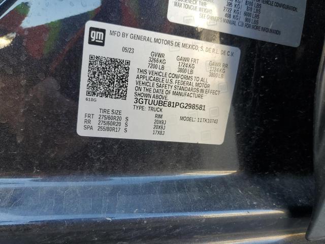 2023 GMC SIERRA K15 3GTUUBE81PG298581