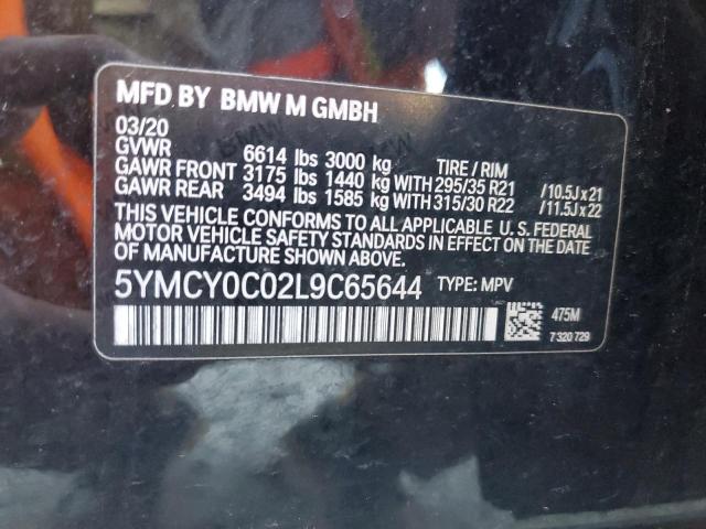 2020 BMW X6 M 5YMCY0C02L9C65644
