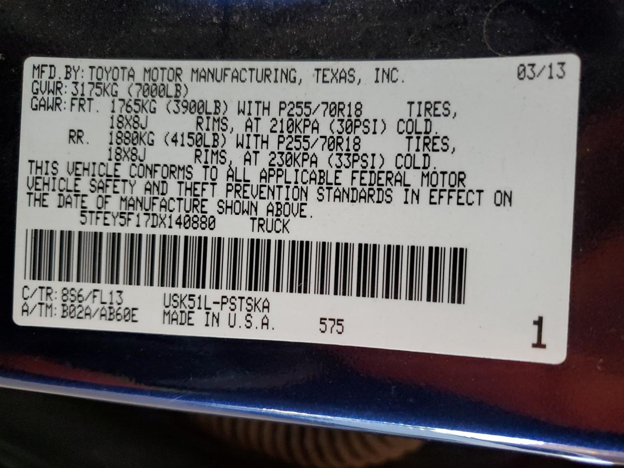 TOYOTA TUNDRA CREWMAX SR5