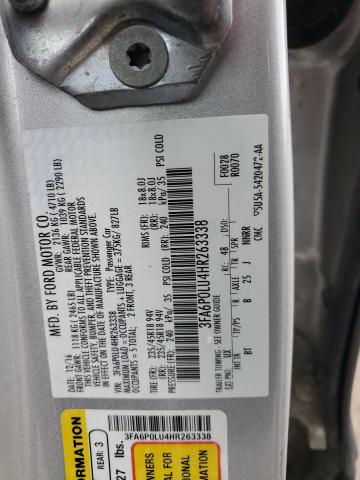 2017 FORD FUSION SE - 3FA6P0LU4HR263338