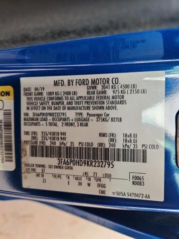 2019 FORD FUSION SE #3285990795