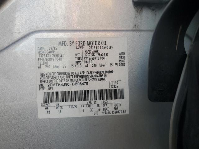 2015 FORD EDGE SEL - 2FMTK4J90FBB98478