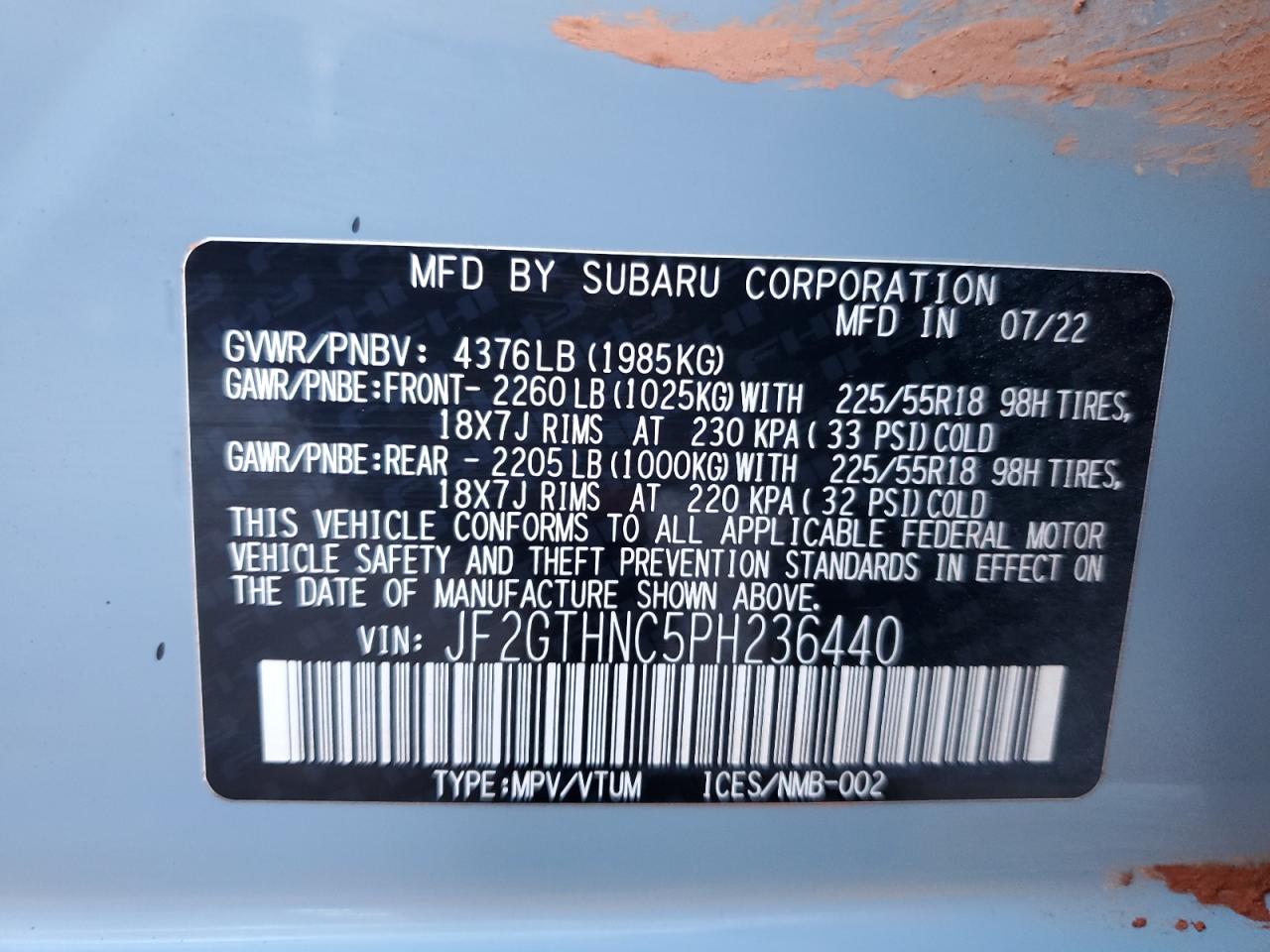 SUBARU CROSSTREK LIMITED