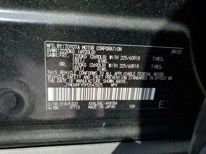 2023 TOYOTA RAV4 LIMITED - JTMD6RFV5PD547825