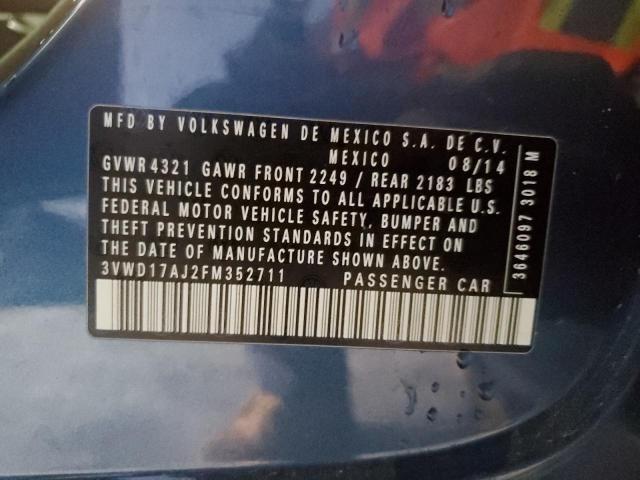 2015 VOLKSWAGEN JETTA SE - 3VWD17AJ2FM352711