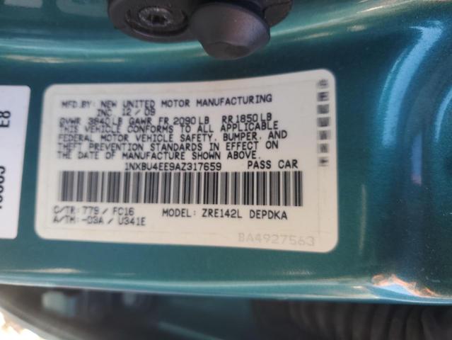 2010 TOYOTA COROLLA BA - 1NXBU4EE9AZ317659