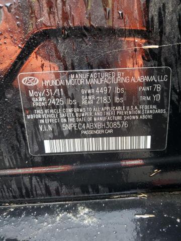 2011 HYUNDAI SONATA SE - 5NPEC4ABXBH308576