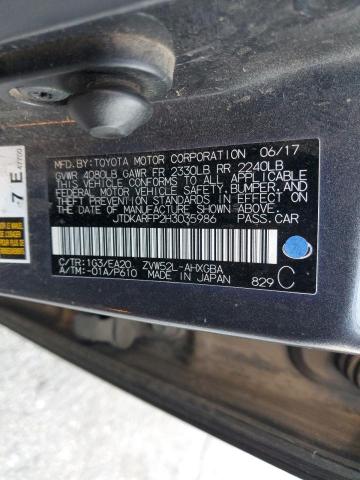 2017 TOYOTA PRIUS PRIM #3308600499