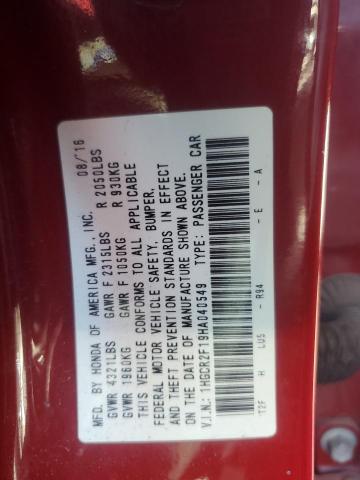 2017 HONDA ACCORD SPORT SPECIAL EDITION - 1HGCR2F19HA040549