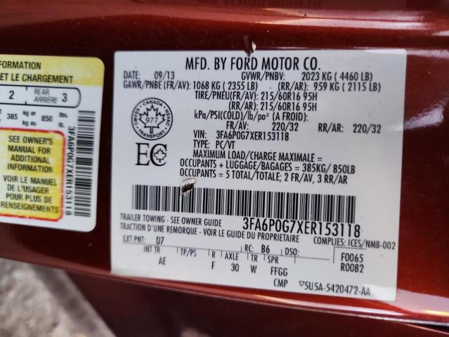 2014 FORD FUSION S - 3FA6P0G7XER153118