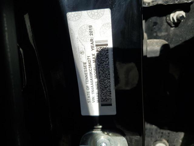 2019 NISSAN MAXIMA S 1N4AA6AV0KC384271