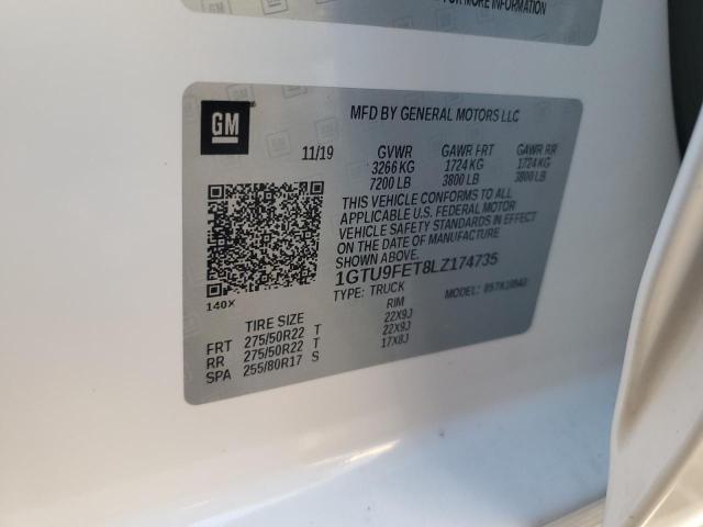 2020 GMC SIERRA K15 - 1GTU9FET8LZ174735