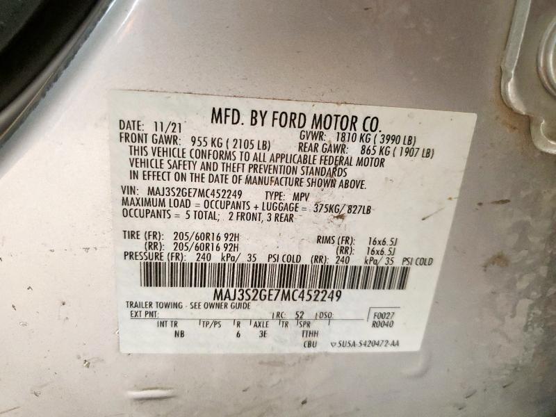 2021 FORD ECOSPORT S - MAJ3S2GE7MC452249