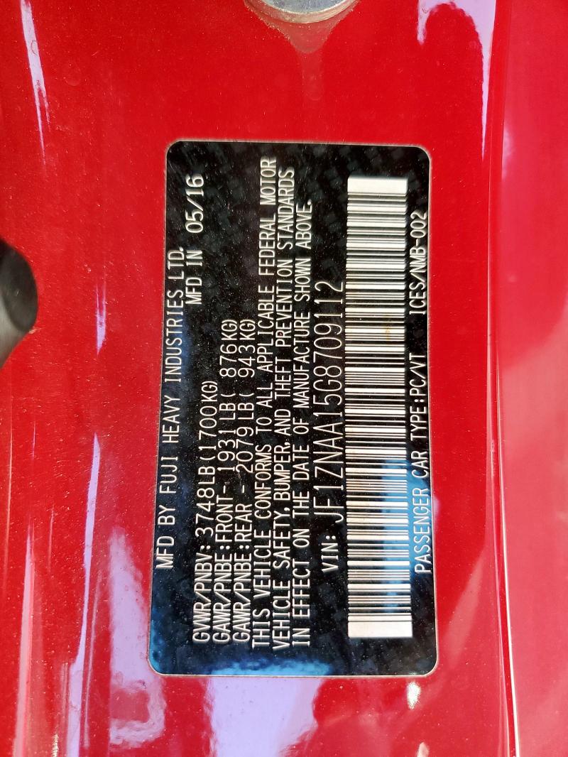 2016 TOYOTA SCION FR-S - JF1ZNAA15G8709112