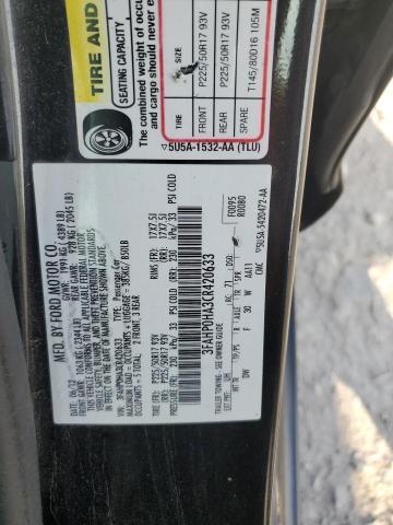 2012 FORD FUSION SE - 3FAHP0HA3CR420633