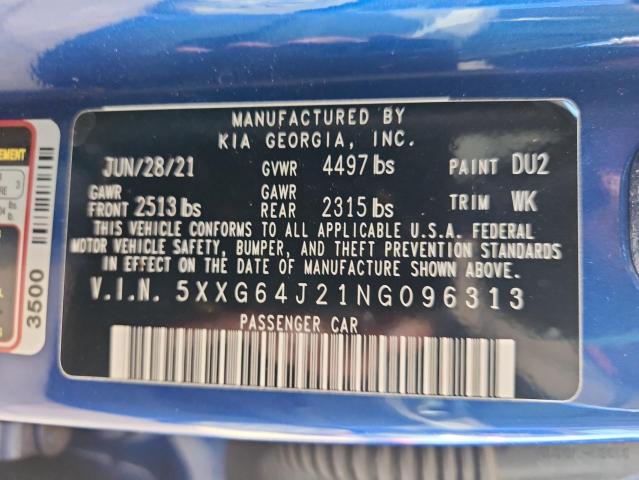 2022 KIA K5 GT LINE - 5XXG64J21NG096313