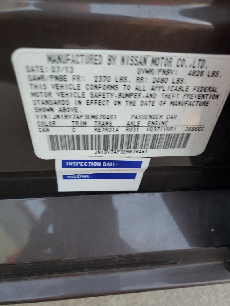 2014 INFINITI Q50 BASE - JN1BV7AP3EM676461