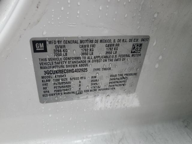 2017 CHEVROLET SILVERADO - 3GCUKREC8HG402925