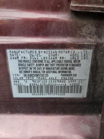 2021 NISSAN SENTRA SV - 3N1AB8CV9MY295120