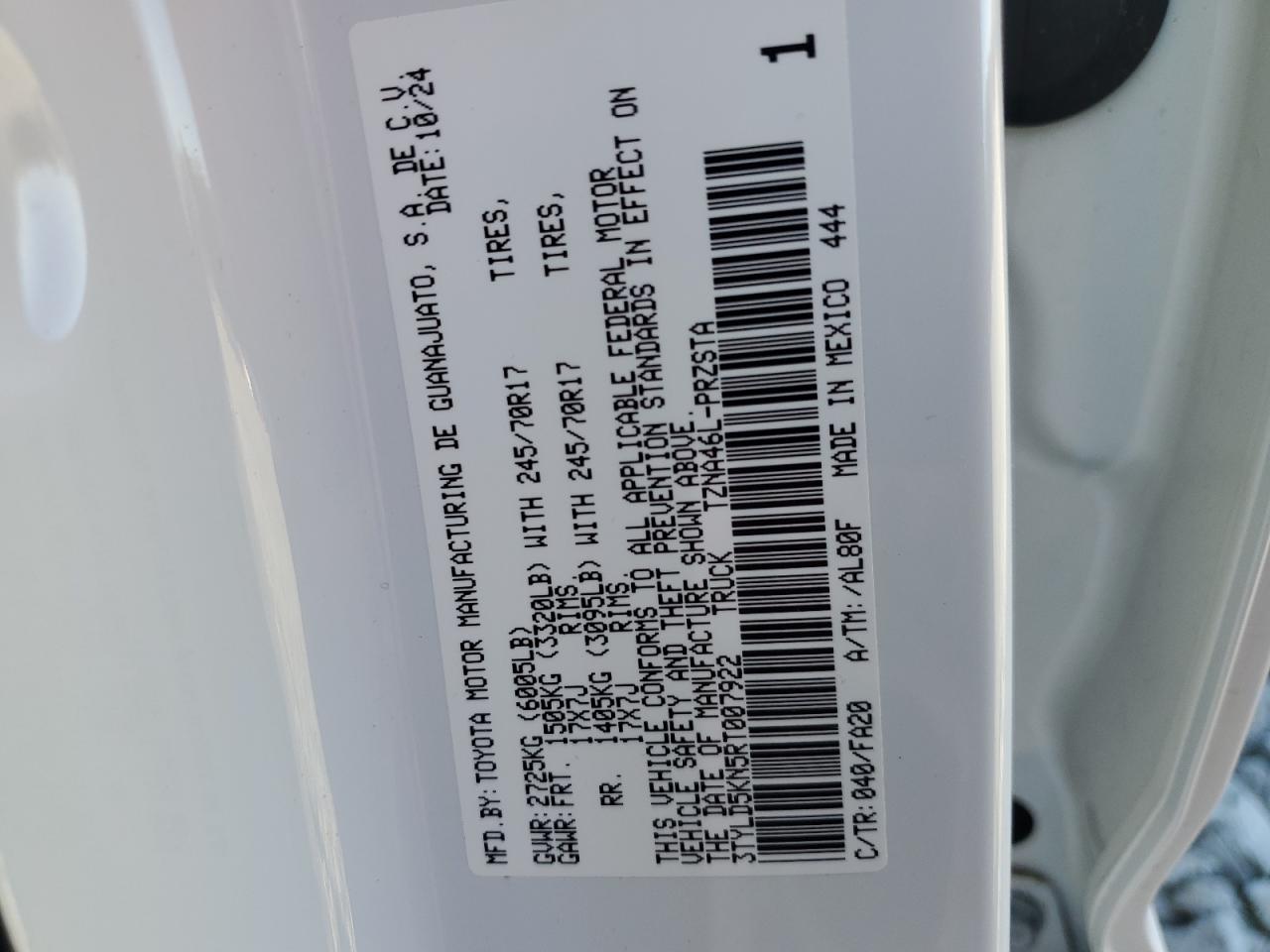 TOYOTA TACOMA DOUBLE CAB