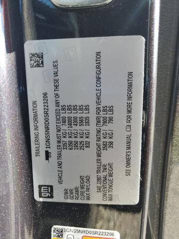 2025 CHEVROLET TAHOE C1500 LT 1GNS5NRD0SR223206
