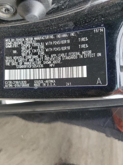 2015 TOYOTA HIGHLANDER - 5TDKKRFH3FS054936