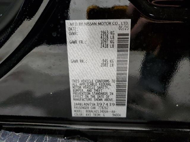 2025 NISSAN ALTIMA SV 1N4BL4DV7SN397439