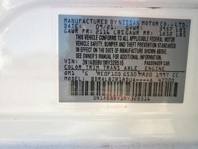 2021 NISSAN SENTRA S - 3N1AB8BV1MY328516