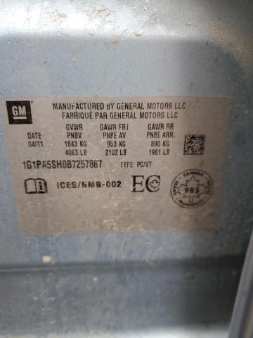 2011 CHEVROLET CRUZE LS - 1G1PA5SH0B7257867