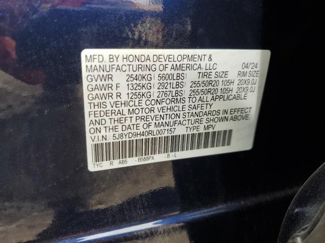 2024 ACURA MDX TECHNOLOGY 5J8YD9H40RL007157