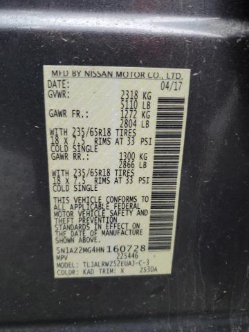 2017 NISSAN MURANO S - 5N1AZ2MG4HN160728